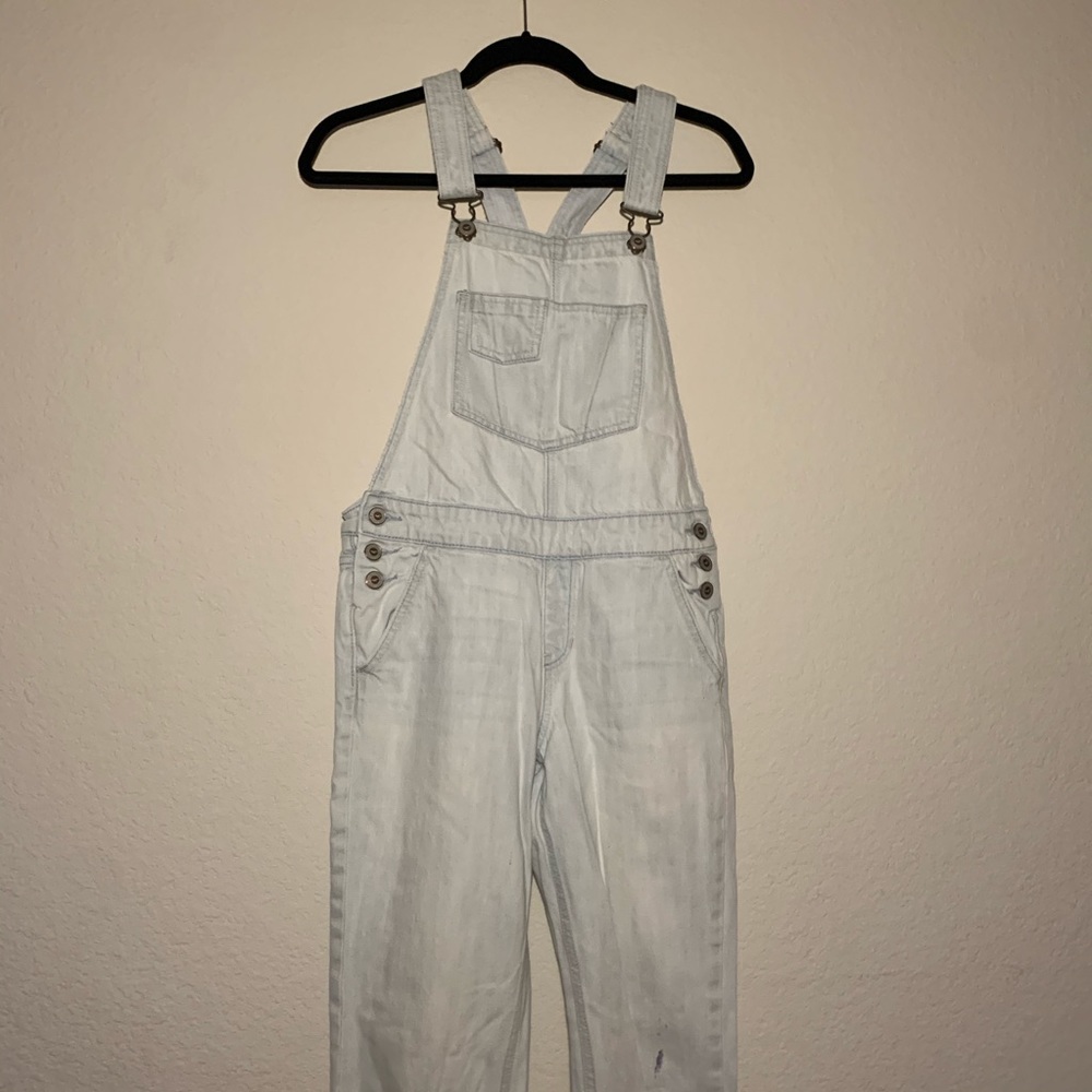 Hollister Light Blue Denim Overalls